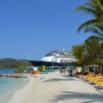 Roatan, Bay Islands, HONDURAS Mahogany Beach at the Mahogany Bay cruise port on Roatan