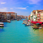Italy Beautiful view of famous Grand Canal in Venice, Italy