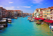 Italy Beautiful view of famous Grand Canal in Venice, Italy