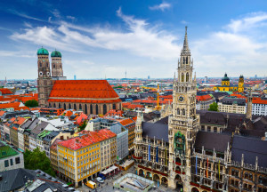 Munich, Germany skyline at City Hall.