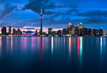 Canada holidays Scenic view at Toronto city waterfront skyline Canada