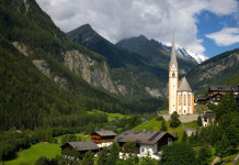 Austria, Switzerland and Netherlands View from Heiligenblut, below the Grossglockner, Austria