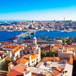 Turkey, A Guide for Tourists* Istanbul. Panoramic View from Galata tower to Golden Horn, Turkey