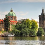 Czech Republic Panoramic view on old part of Prague.