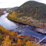 Finland Beautiful scenery from the river of Ivalo