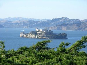 Alcatraz island, the old prison in San Francisco bay