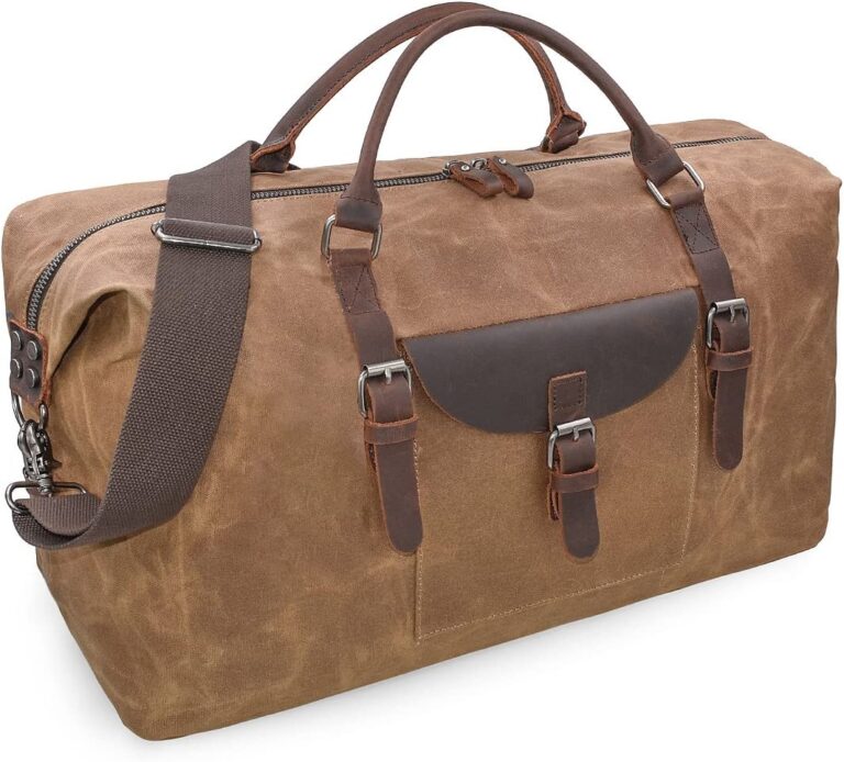 Mens Travel Holdall Duffle Bag Leather