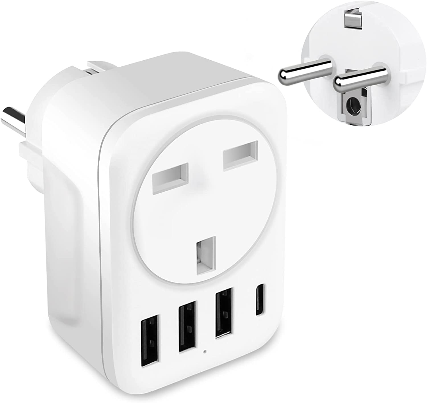 Turkey Plug Type C F Adapter Power Europe