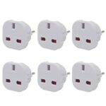 Plug adapter for Europe Jsdoin EU Travel Adapter pack of 6 , UK to European Plug Adapter, Europe Converter Type C, E, F for Spain, France, Italy, Portugal, Germany, Netherlands, Greece, Poland, Turkey and More