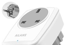 Poland Plug Type (Type E/F) UK/US to Poland travel adapter USB C UK to Poland Travel Adapter with 3 USB Ports&1 USB C Port - Grounded European Power Plug Adapter for Poland and More (Type E/F)