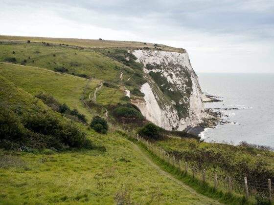 Hiking path along the White Cliffs of Dover