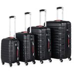 How to Choose the Right Luggage: A Comprehensive Buyer’s Guide* Monzana® Baseline 4 Pcs Travel Suitcase Set | Luggage Set | Hard Shell Suitcase | ABS | 4 Wheels | Anti-Scratch | Small Medium Large XL | Lockable Suitcases Set - Black