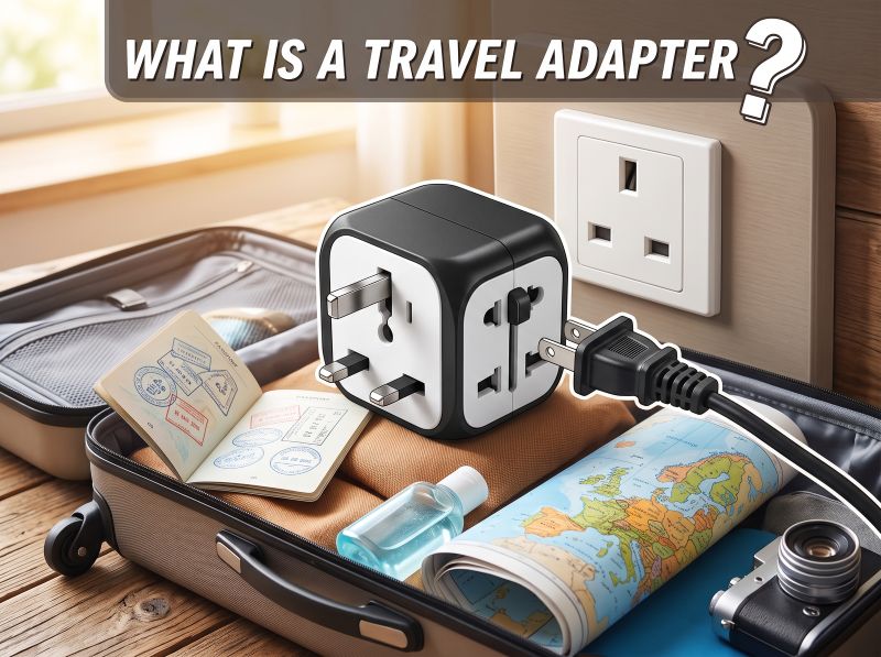 What is a travel adapter? A plug adapter changes the plug shape to fit a foreign socket