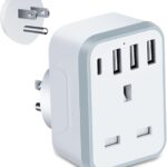Thailand Electrical Outlets: A Comprehensive Guide UK to US Plug Adaptor,USA Travel Adapter with 3 USB Ports and 1 Type C,American Plug Adapter UK to US,5 in 1 US USA Travel Adapter from UK to USA,Thailand,Mexico,Canada,Colombia (Type B)