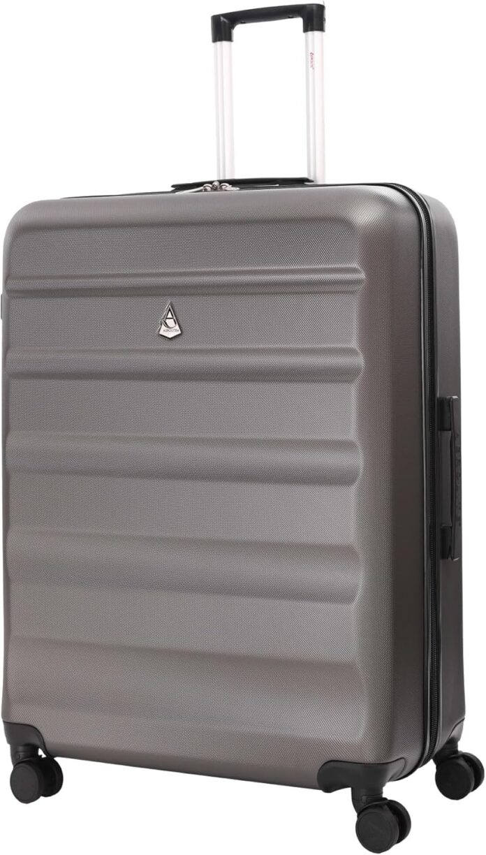 Aerolite Large Lightweight ABS Hard Shell Travel Hold Check in Luggage Spinner Suitcase with 4 Wheels, 29 UK Airline Baggage Allowance Comparison 2025