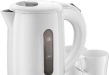 Can You Take a Travel Kettle in Hand Luggage? Russell Hobbs Electric 0.85L Travel Kettle, Small & Compact, Dual voltage, Ideal for abroad/caravan/camping, inc 2 cups & spoons, Removable washable