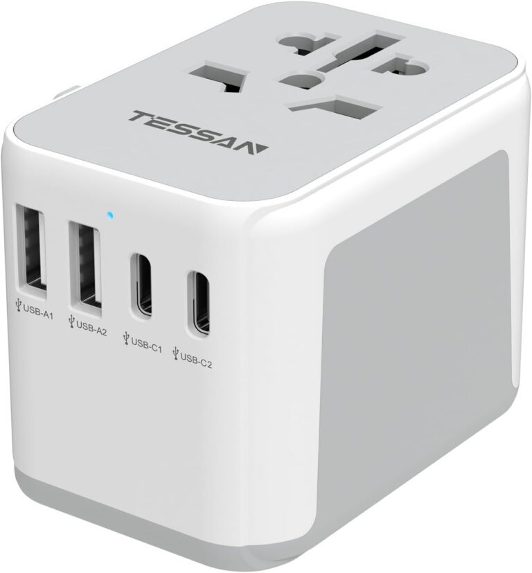 TESSAN UK to European Travel Adapter
