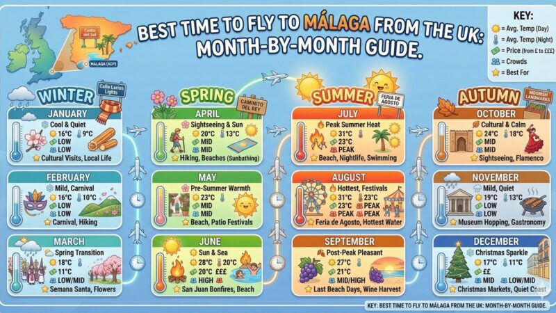 Best Time to Fly to Málaga from the UK: Month-by-Month Guide
