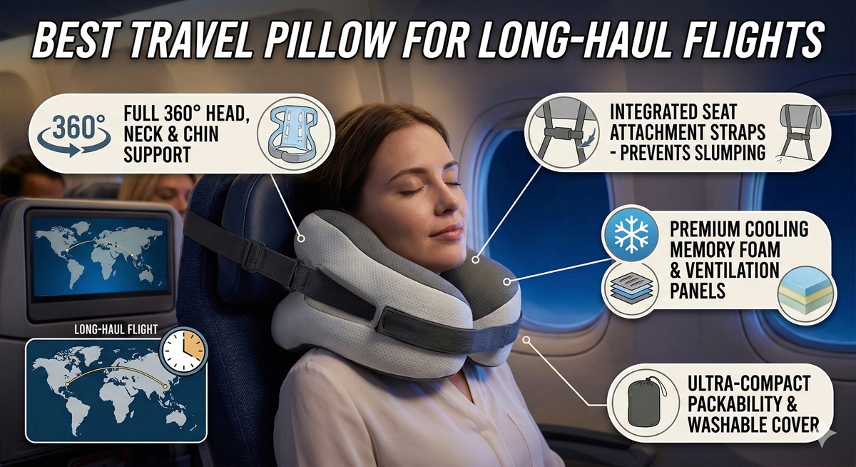 Best Travel Pillow for Long-Haul Flights (2026)