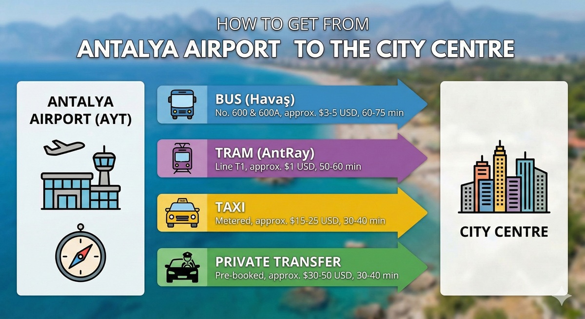 How to Get from Antalya Airport to the City Centre (Without Getting Ripped Off)