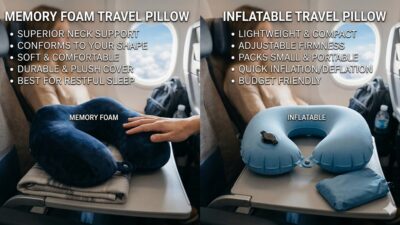 Memory Foam vs Inflatable Travel Pillow