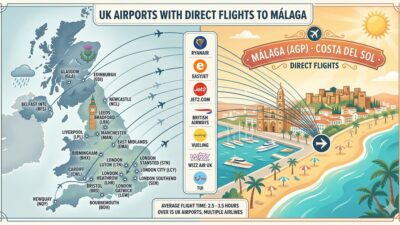 UK Airports with Direct Flights to Málaga (AGP)
