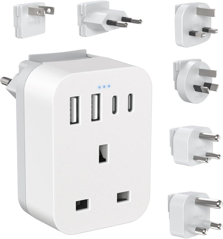 TESSAN UK to European Travel Adapter