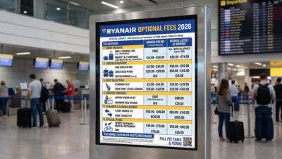 Ryanair Fees 2026: The Complete List of Every Charge
